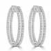 5.26 ct ttw Ladies Round Cut Diamond Inside Outside Hoop Earrings
